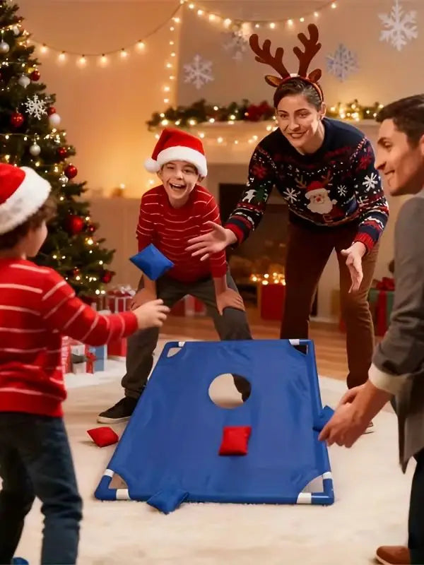 Portable Cornhole Bean Bag Toss Game Set For Outdoor Games