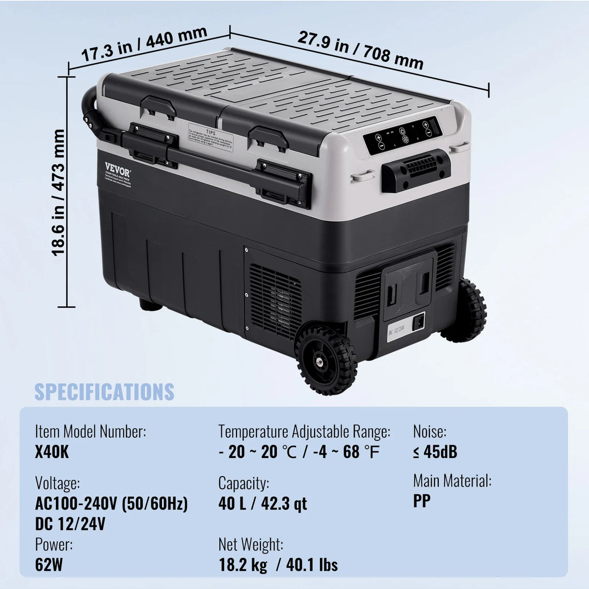 SucceBuy Dual Zone Car Refrigerator Compressor Cooler