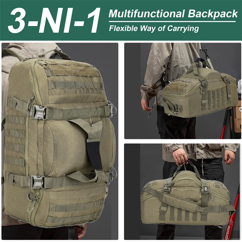 LQARMY Tactical Backpack For Outdoor Hiking And Camping Travel