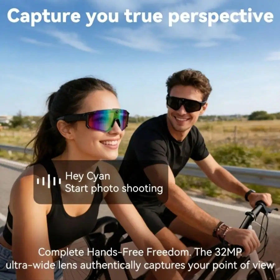 Hivisuals AI Camera Sunglasses With Bluetooth Audio And Polarized Lenses