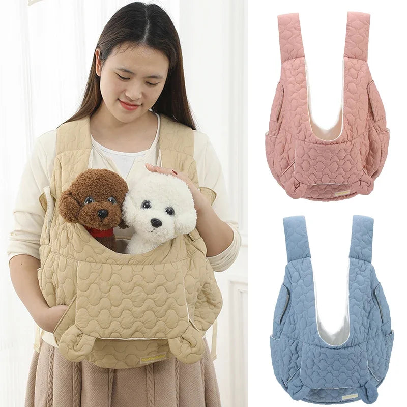 XLeiPet Embroidered Pet Backpack Carrier For Small Dogs