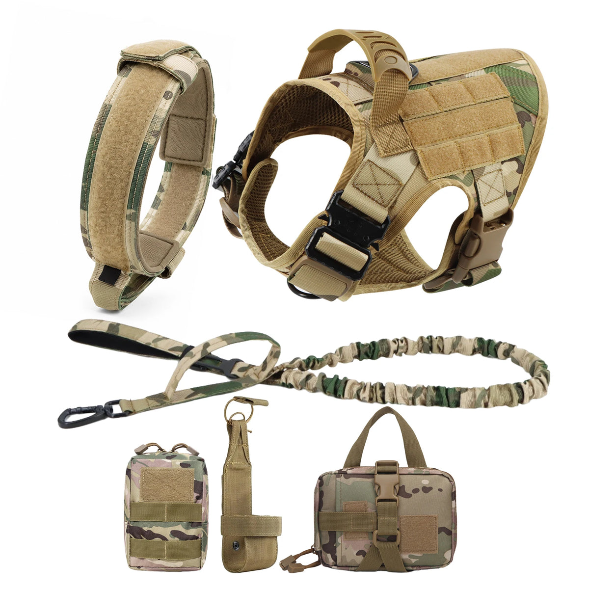 PetraVel Padded Nylon Dog Walking Harness And Leash Set