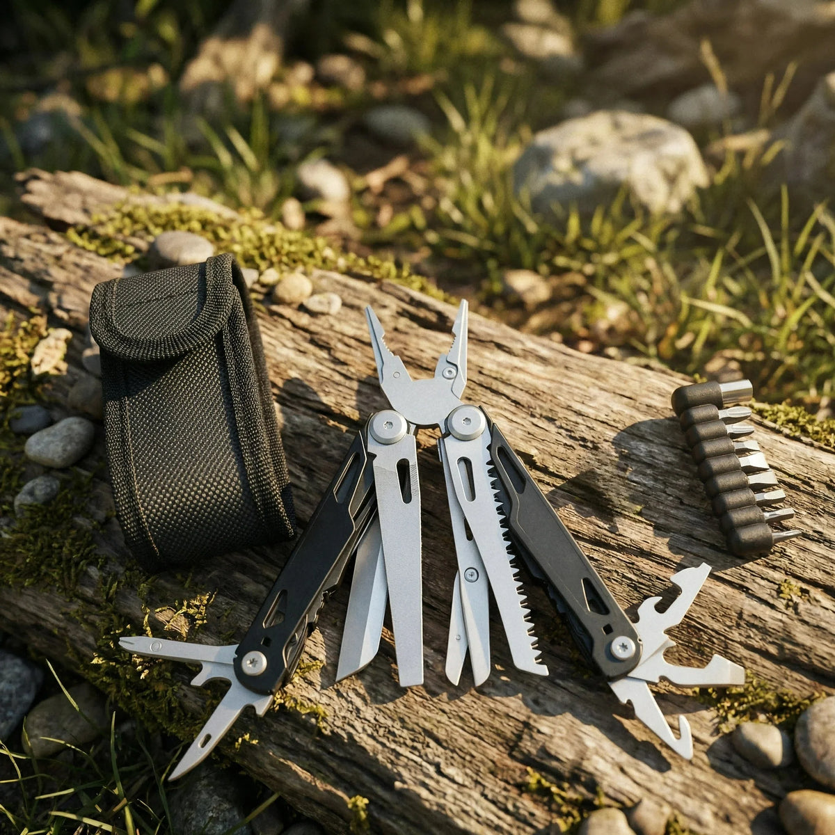 Stainless Steel Multitool Pliers With Screwdriver And Saw For Camping