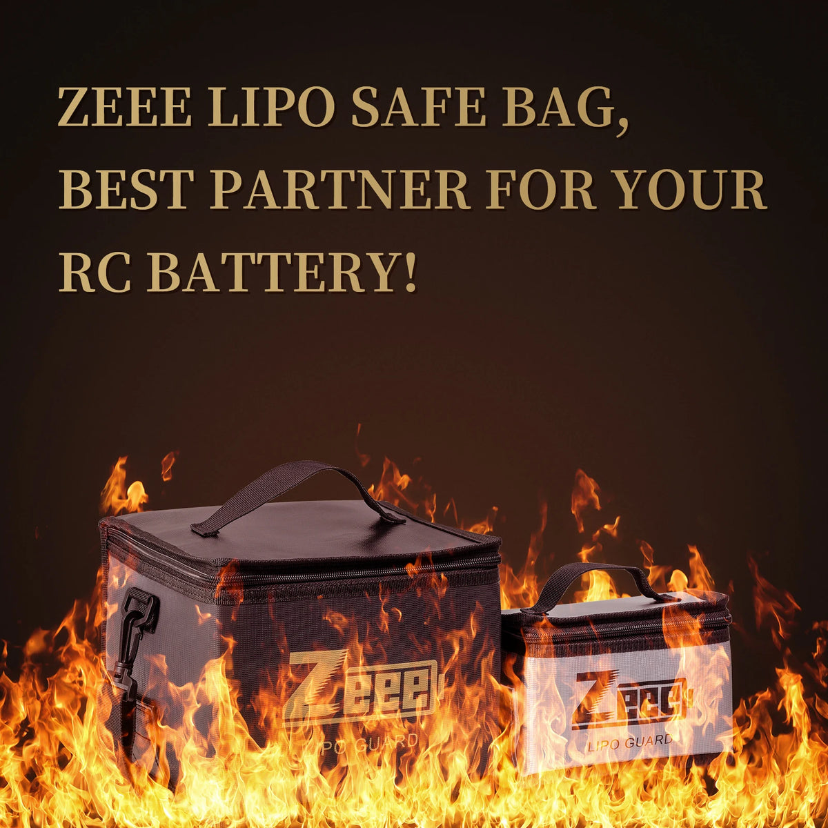 Zeee Fireproof Lipo Battery Safety Storage Bag For Rc Cars