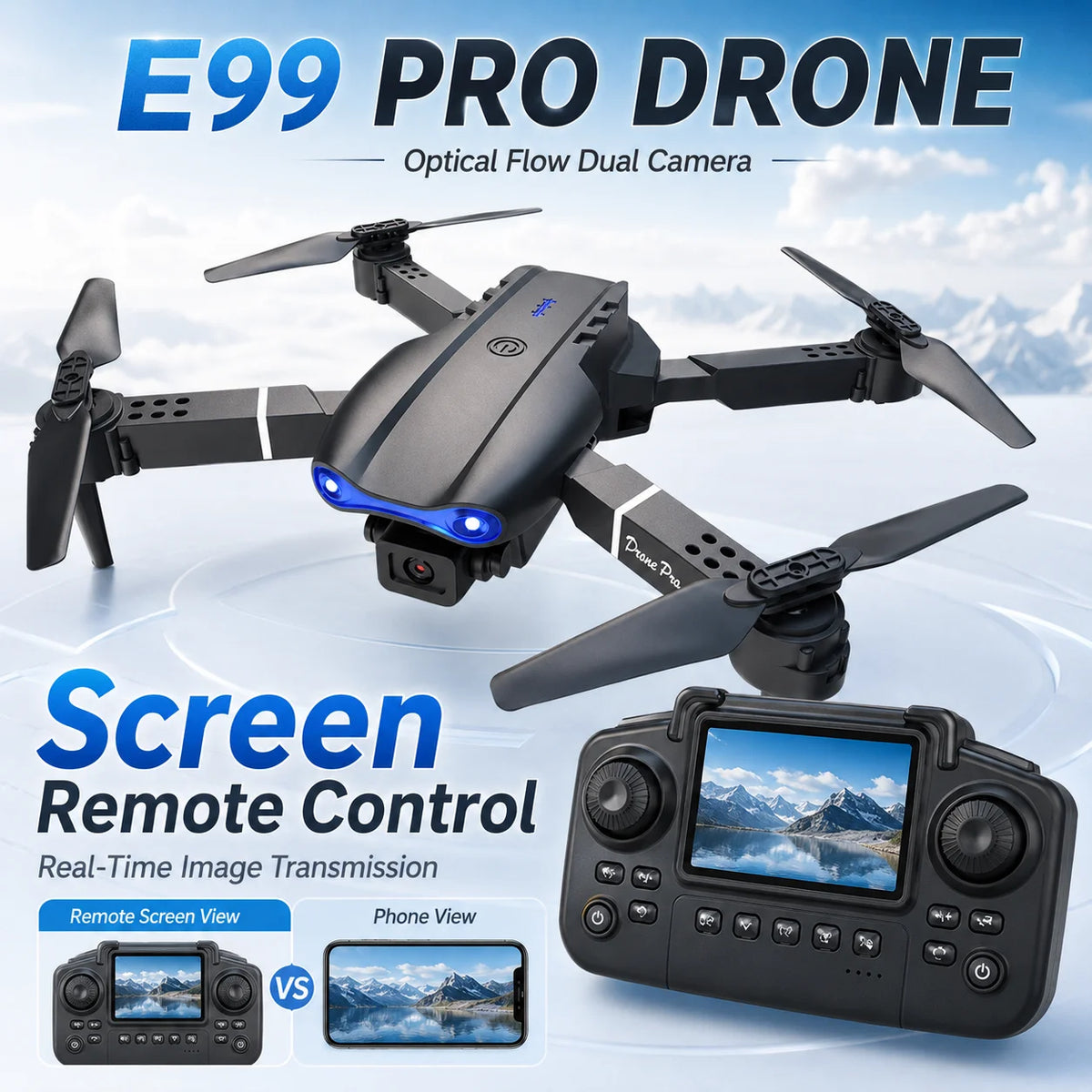 Znlyrion Foldable 4K Dual Camera RC Drone With Altitude Hold