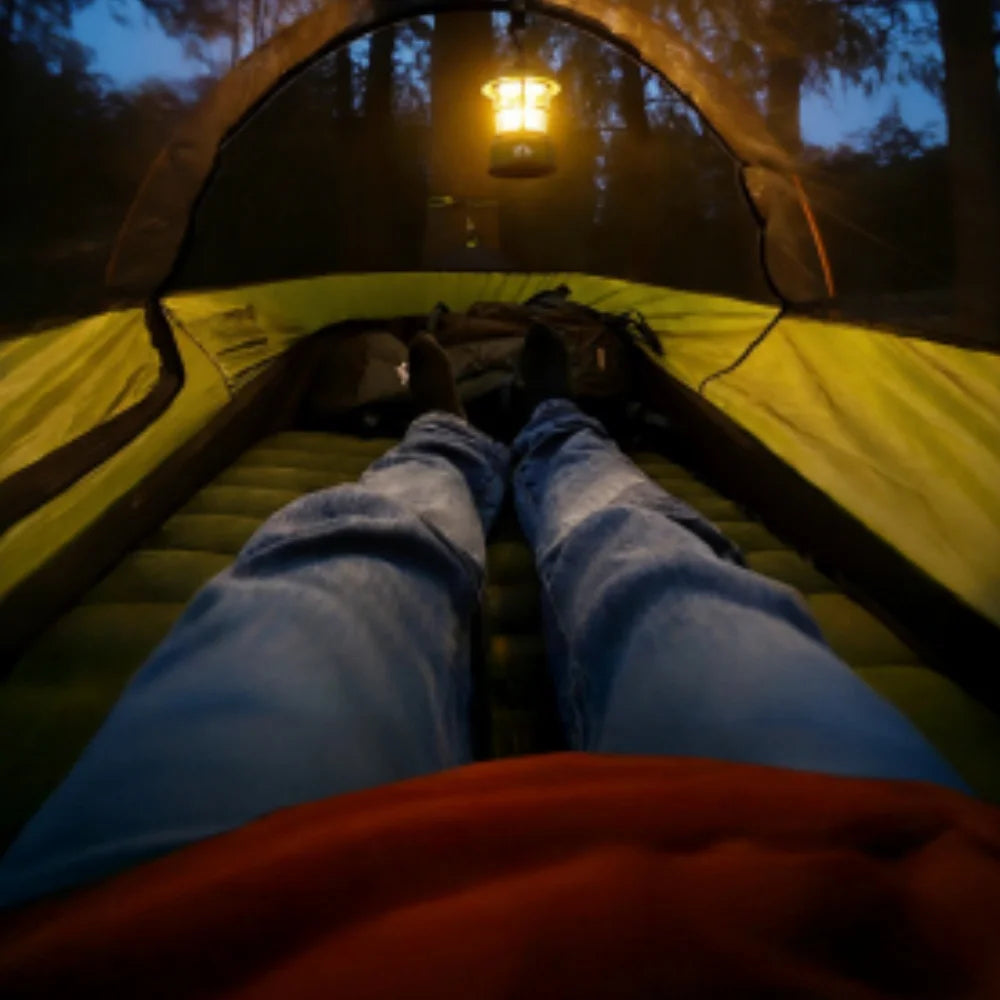 Night Cat Flat Lay Hammock Tent With Mosquito Net Rainfly