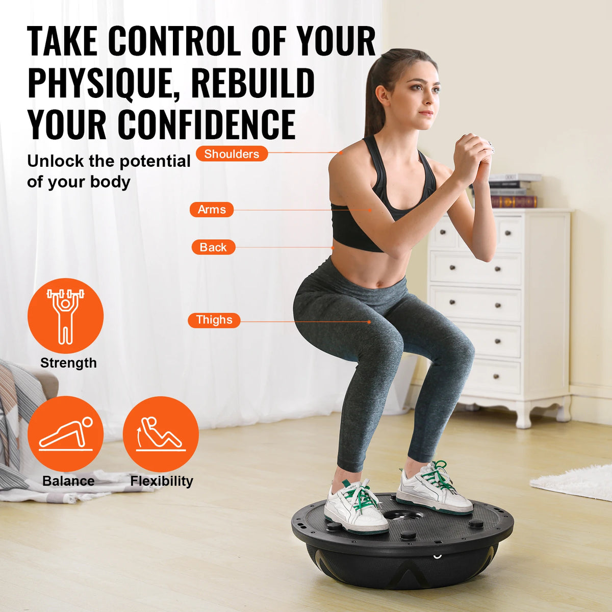 Professional Half Balance Exercise Trainer For Home Fitness