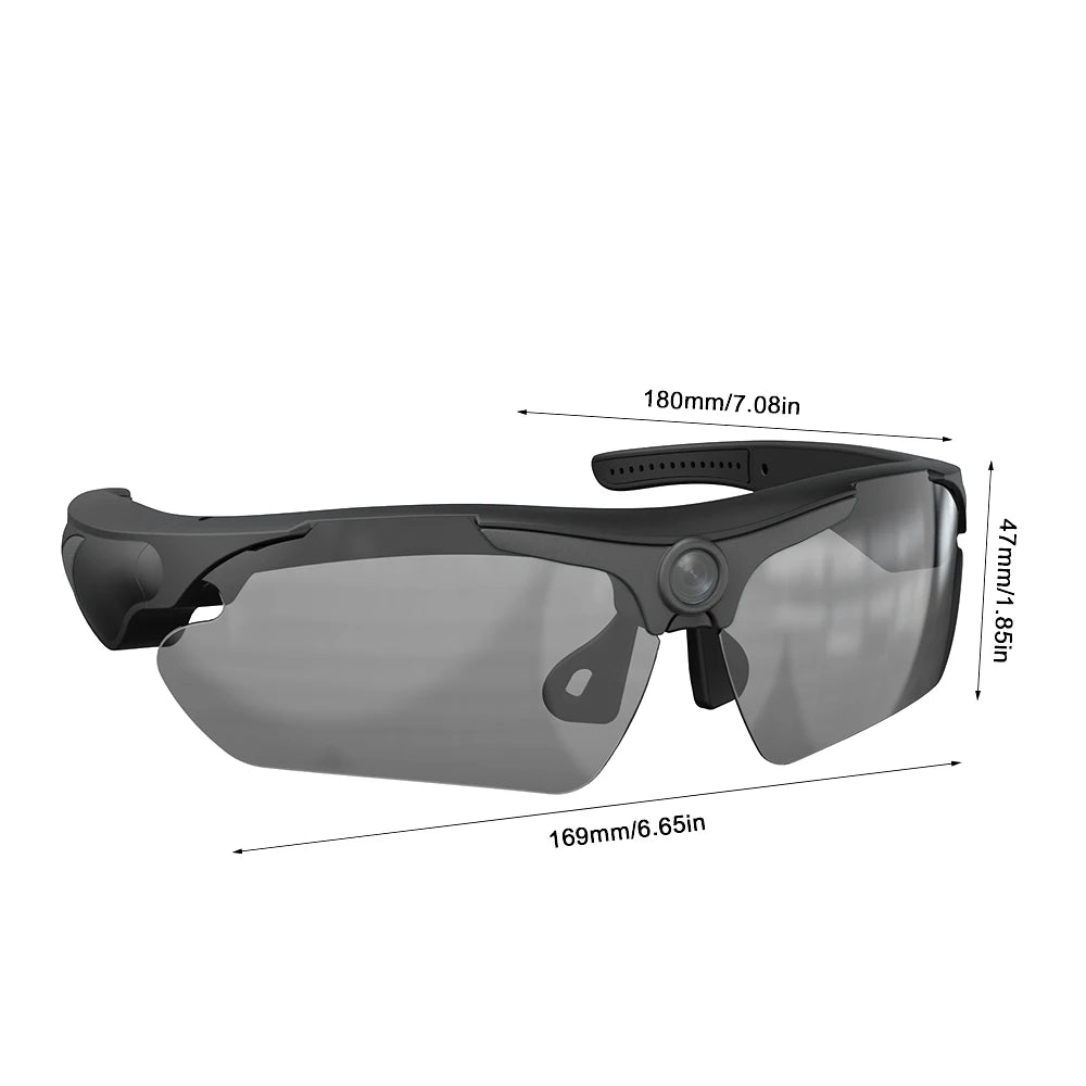 KIDKD Smart Glasses With 1080P Mini Camera For Outdoor Cycling
