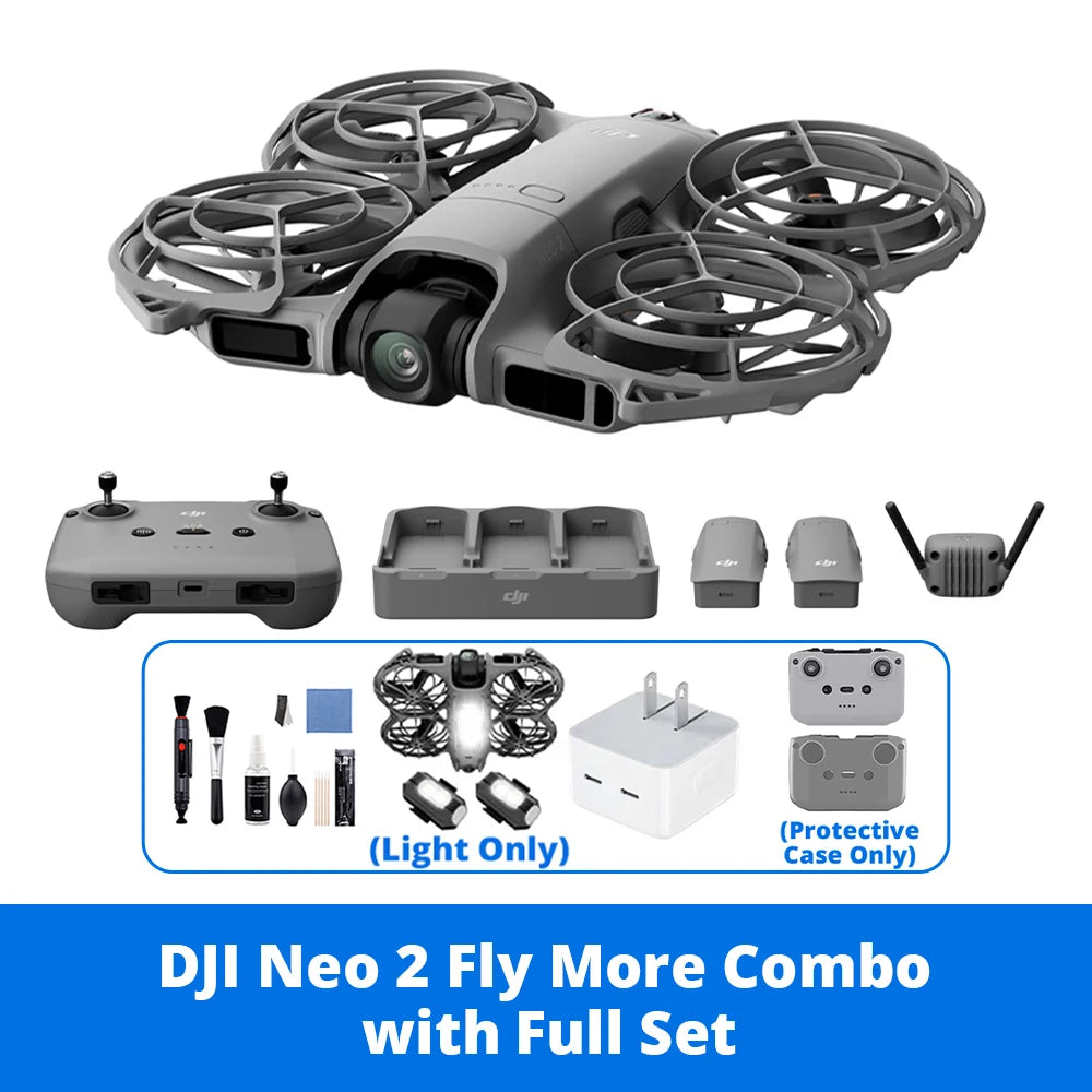 DJI Neo 2 Fly More Combo 4K Camera Drone Reliable Autonomous Tracking
