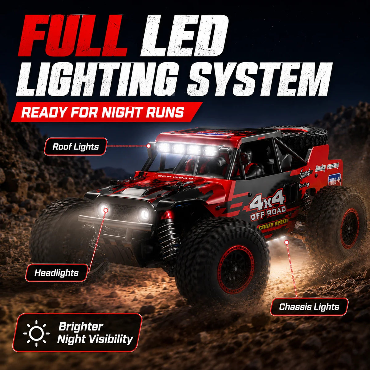 ZNLYRION Brushless 4WD Professional Wireless RC Car