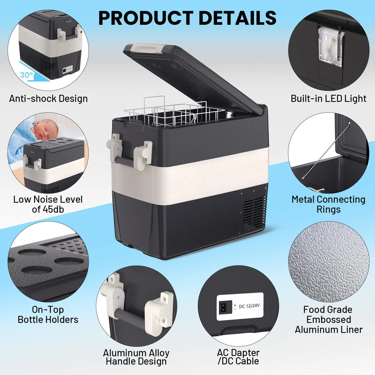 HiMISS Portable Electric Car Refrigerator And Freezer System