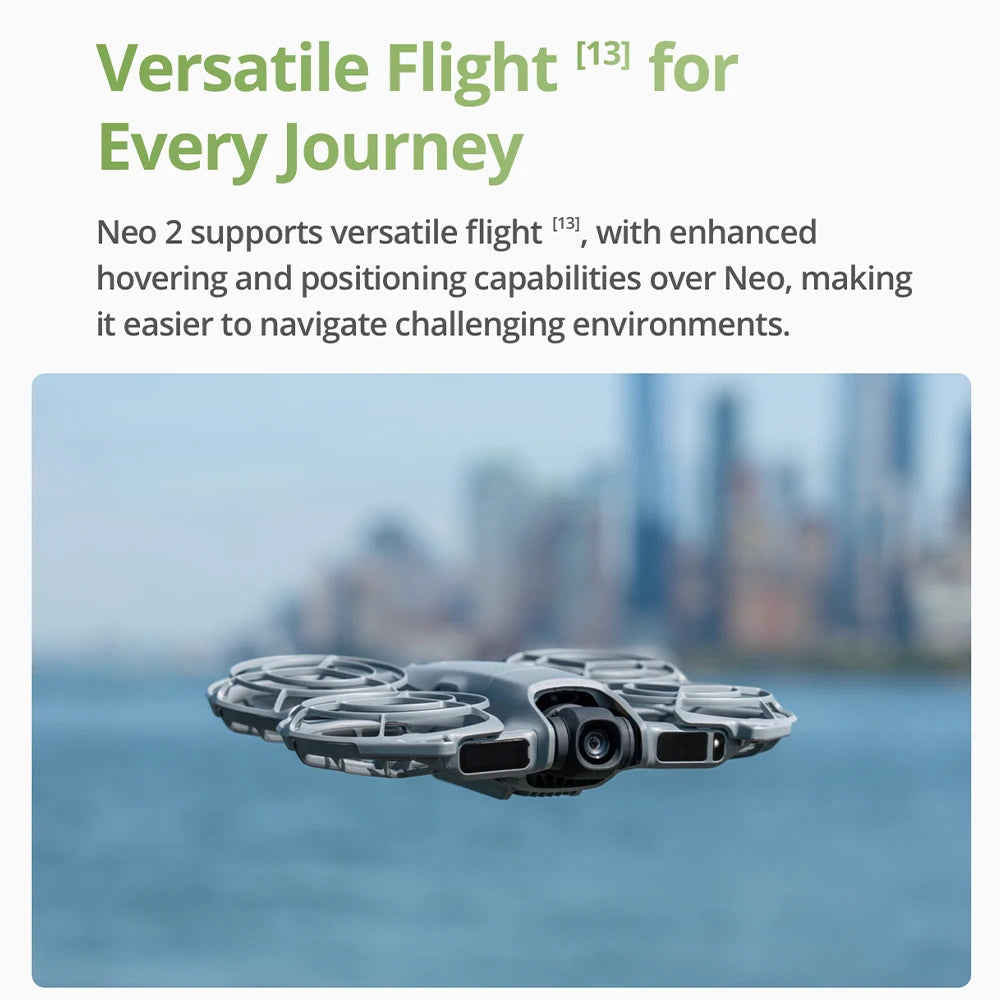 DJI Neo 2 Fly More Combo 4K Camera Drone Reliable Autonomous Tracking