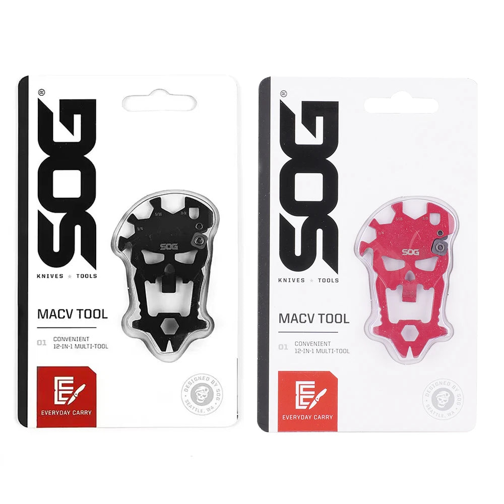 SOG Macv Pocket Multi Tool Stainless Steel Keychain Gadget