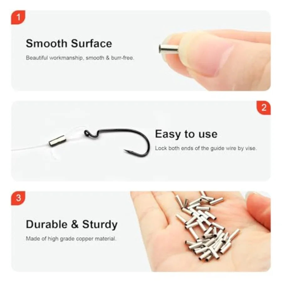 Stainless Steel Single Tubular Cable Crimp End Sleeves Kit