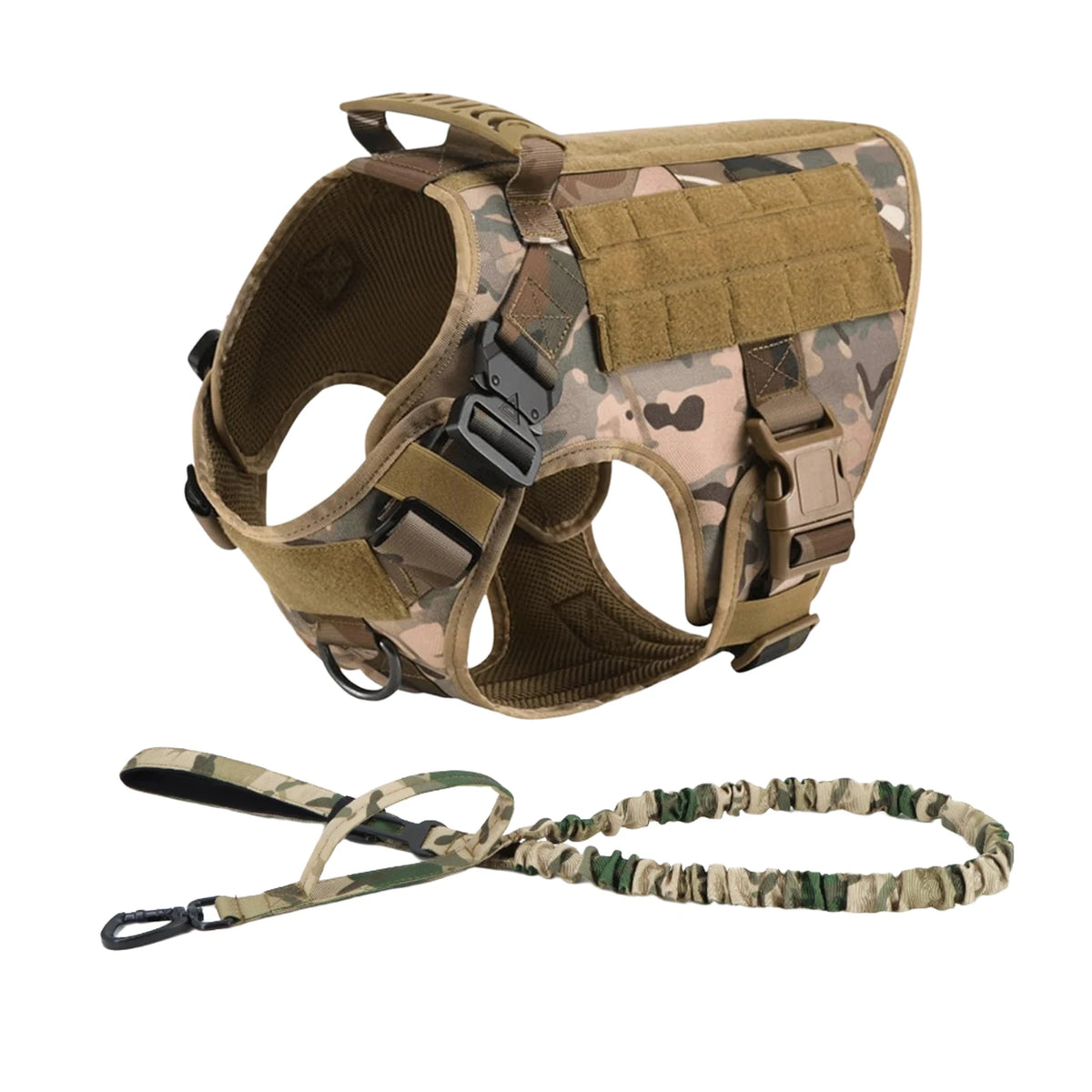 Petavel Tactical Dog Harness Molle Pouches For Active German Shepherds