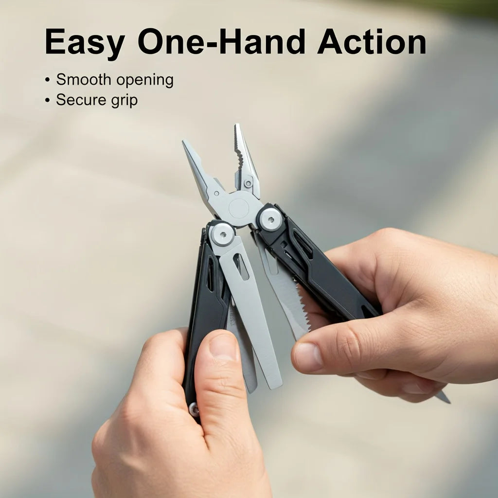 Stainless Steel Multitool Pliers With Screwdriver And Saw For Camping