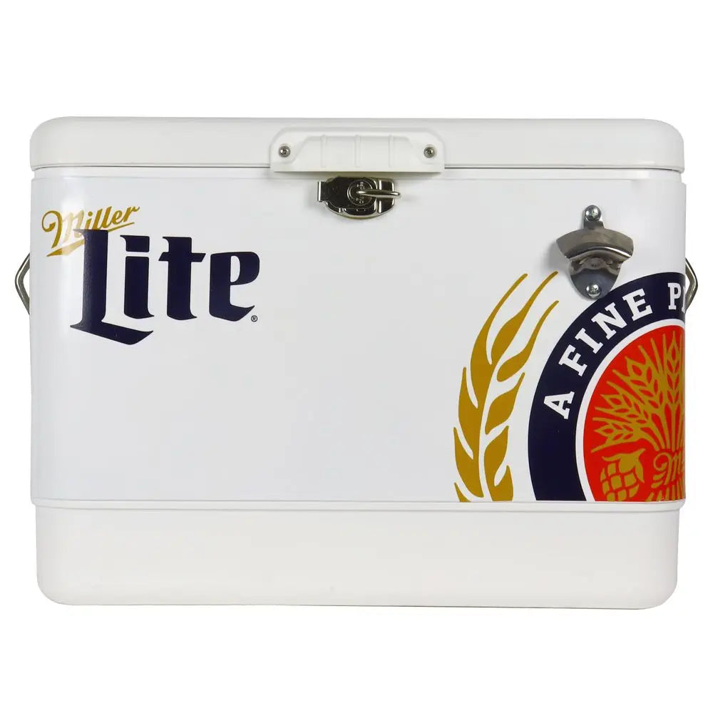 Miller Lite Insulated Ice Chest Cooler With Bottle Opener