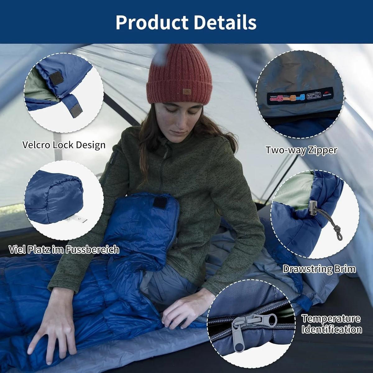 Naturehike Winter Camping Mummy Sleeping Bag For Adults