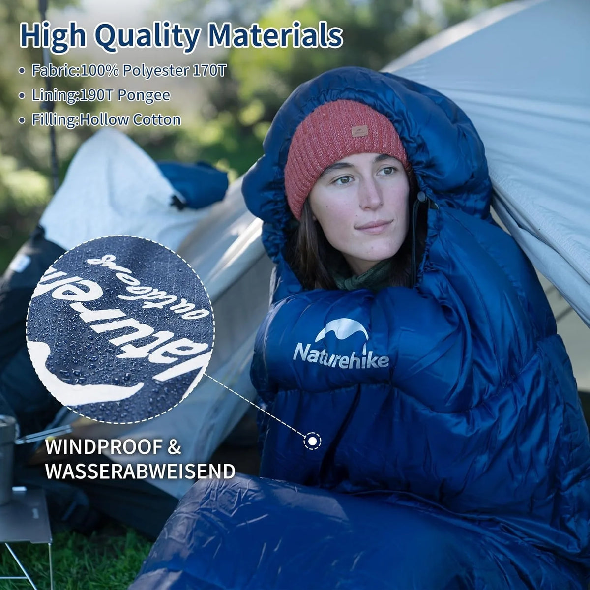 Naturehike Winter Camping Mummy Sleeping Bag For Adults