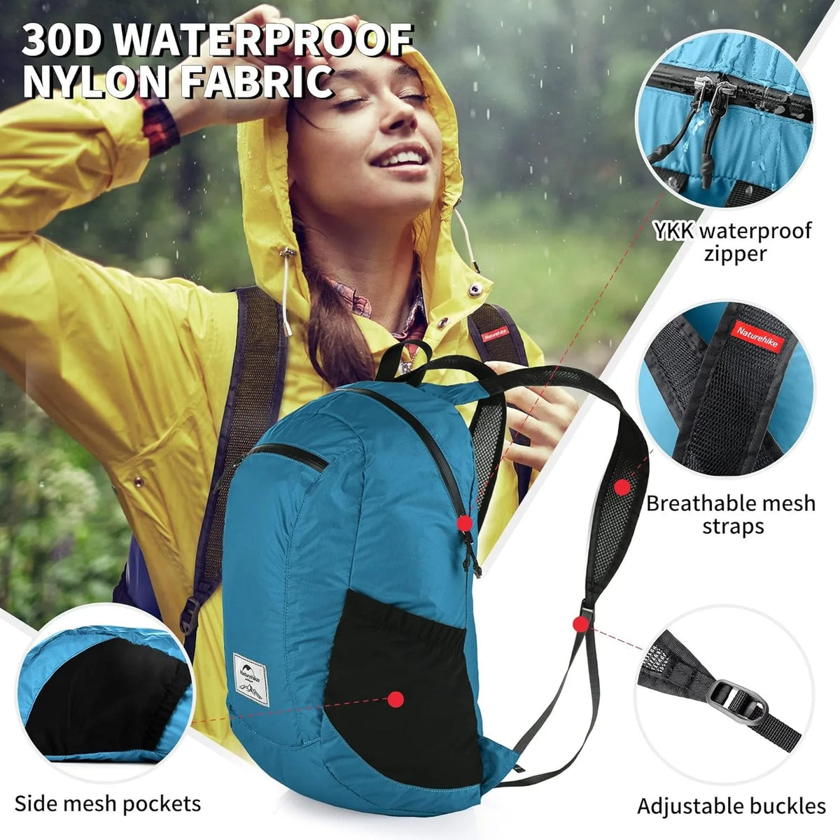 Naturehike Lightweight Waterproof Backpack For Hiking And Travel