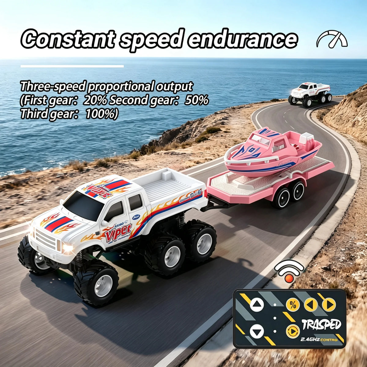 Conusea RC Alloy Offroad Pickup Truck With Built In Lights