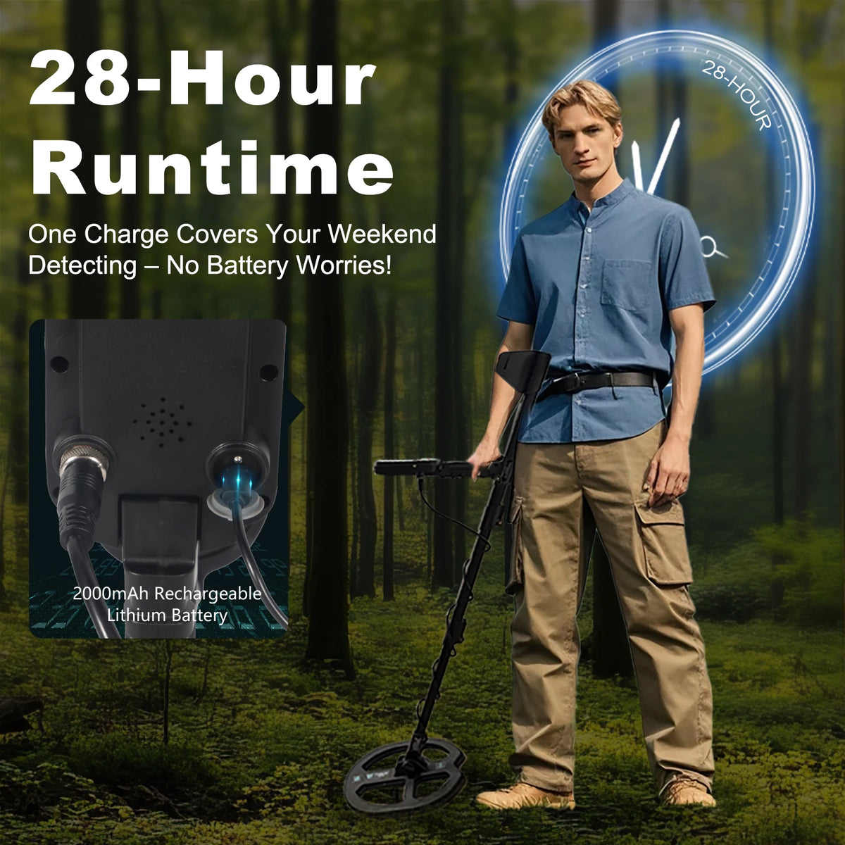 DIHO H50 Rechargeable Professional Waterproof Metal Detector