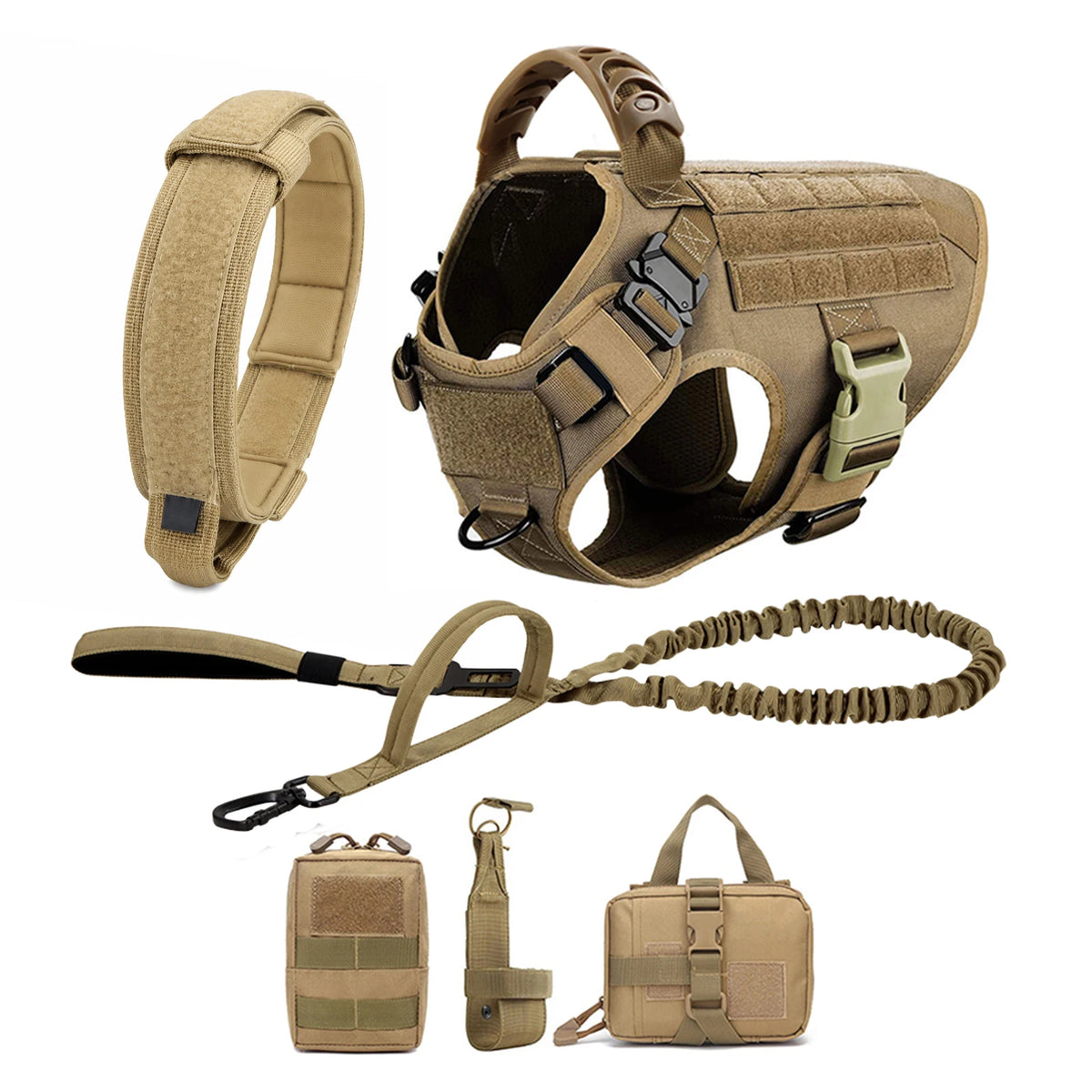 PetraVel Padded Nylon Dog Walking Harness And Leash Set