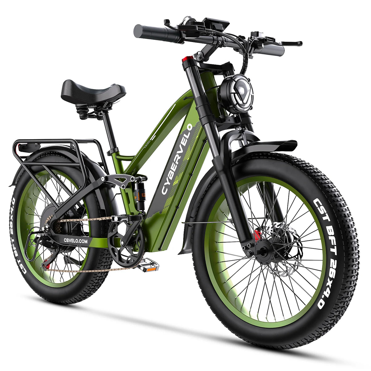 Cybervelo 5000W Peak Fat Tire Mountain Commuter Electric Bike