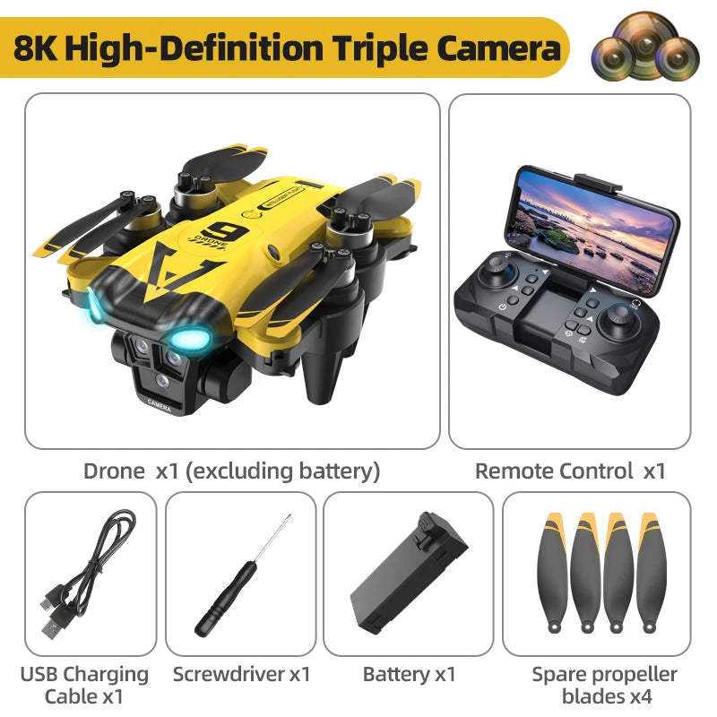 B9 Pro 4K Foldable RC Drone Dual Camera WiFi FPV Altitude Hold Optical Flow