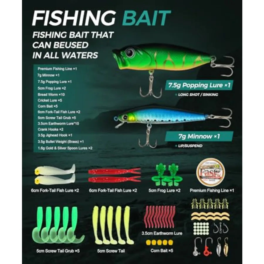 Professional Travel Fishing Rod Combo Set For Spinning And Baitcasting