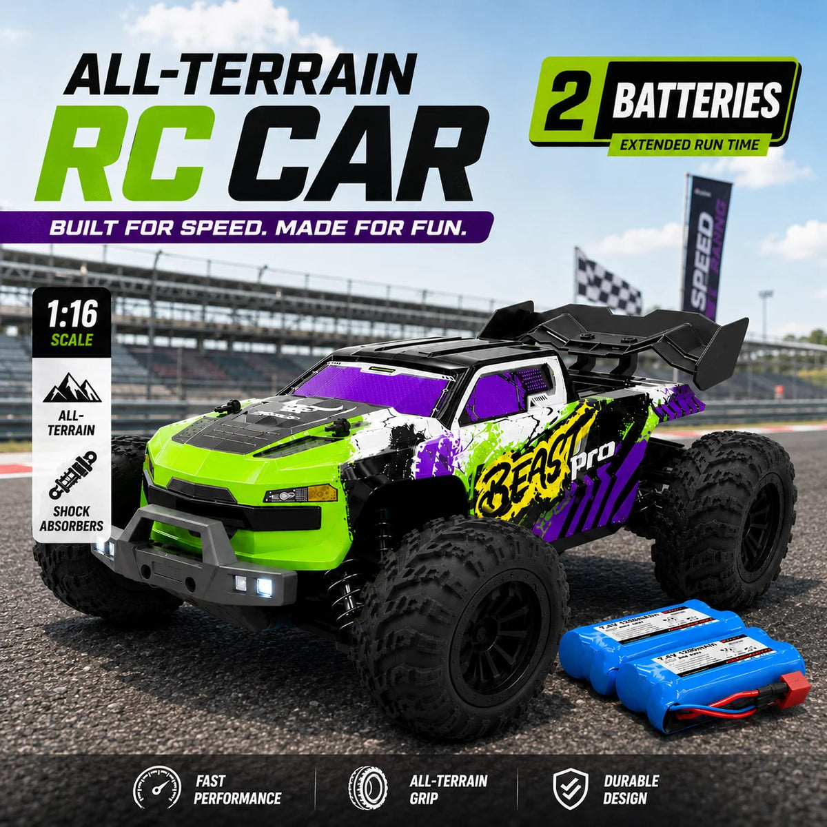 ZNLYRION Remote Control Buggy Four Wheel Drive Off Road