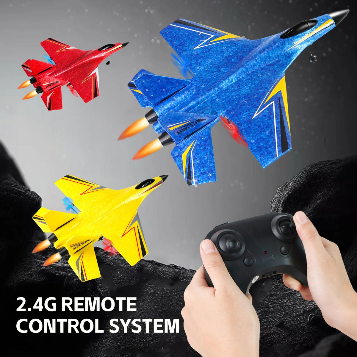 RC Fixed Wing Fighter Jet Remote Control Plane With Gyro