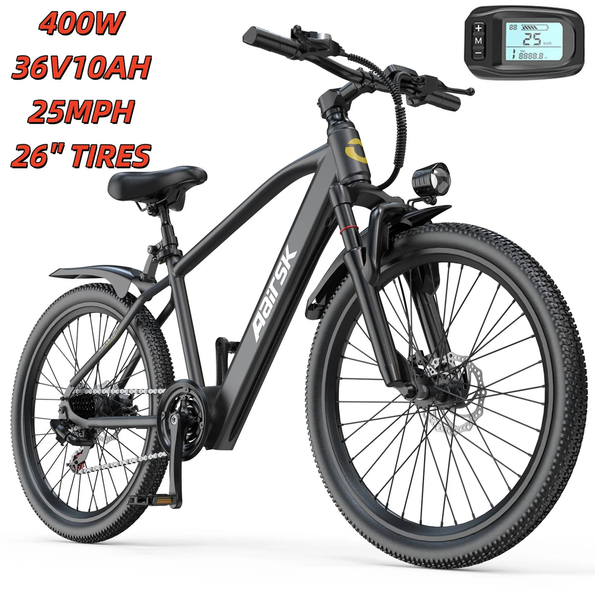 EOEOTWO 1000W Adult Fat Tire Electric Bike 48V Battery