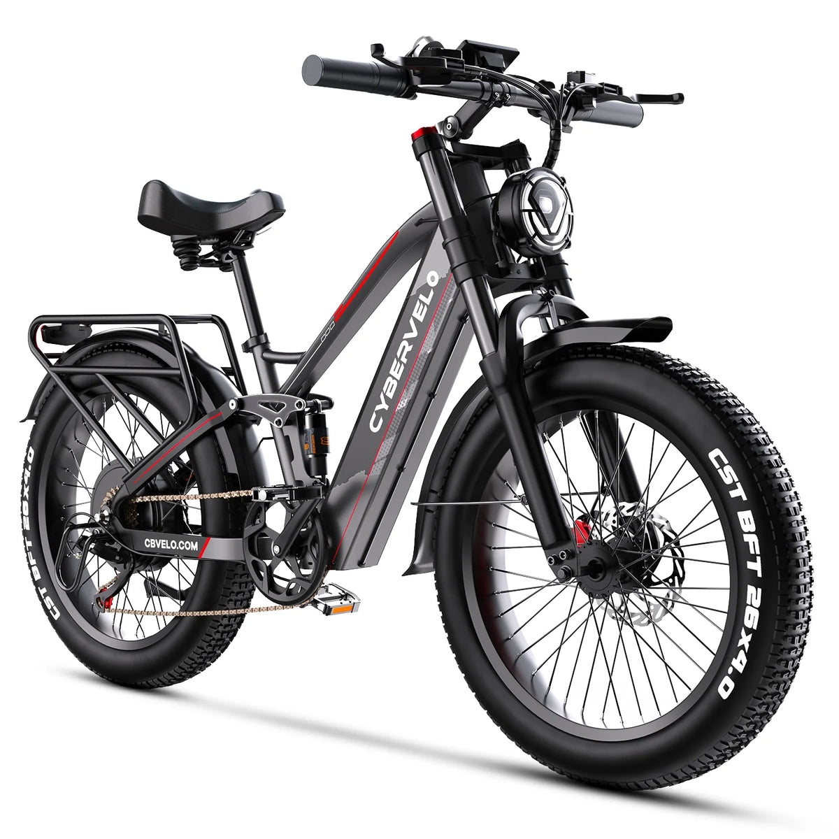 Cybervelo 5000W Peak Fat Tire Mountain Commuter Electric Bike