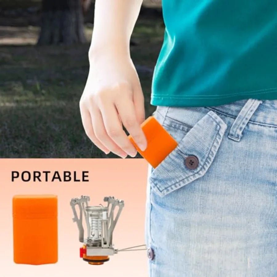 Portable Stainless Steel Camping Cookware Set With Folding Utensils