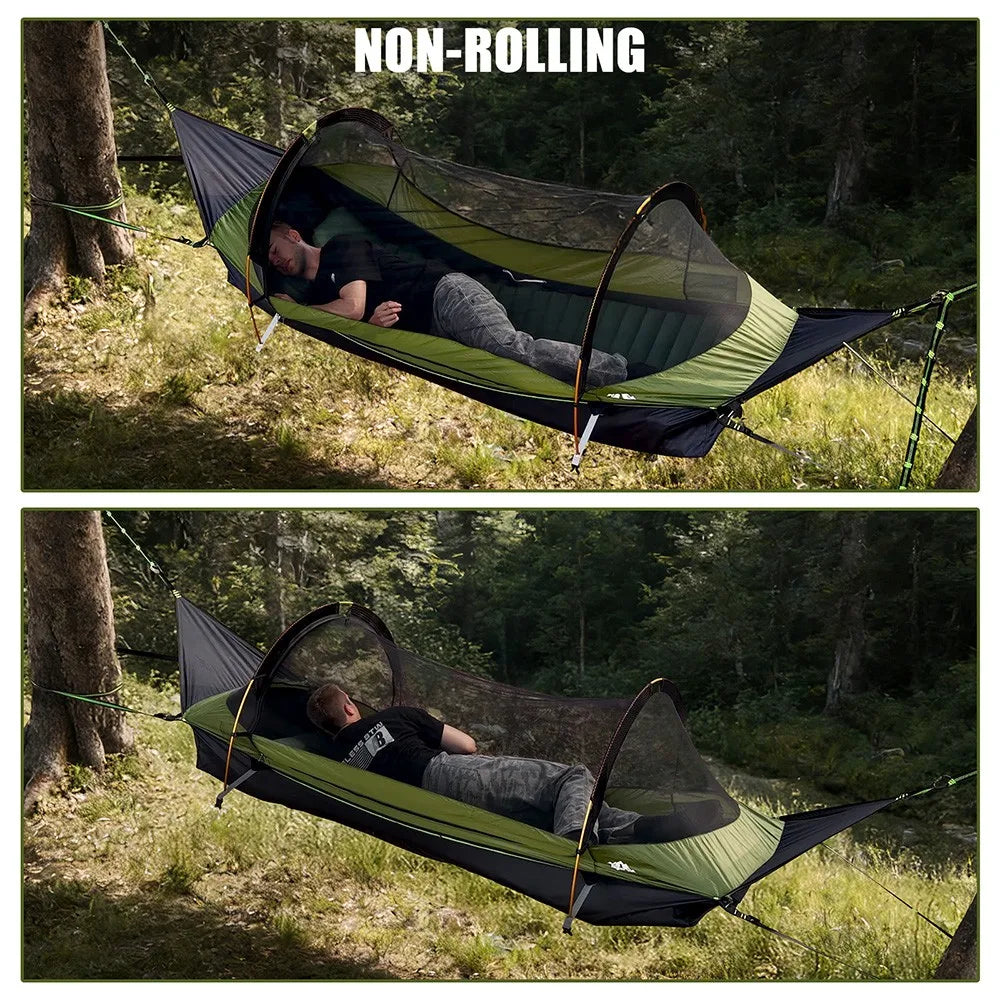 Night Cat Flat Lay Hammock Tent With Mosquito Net Rainfly