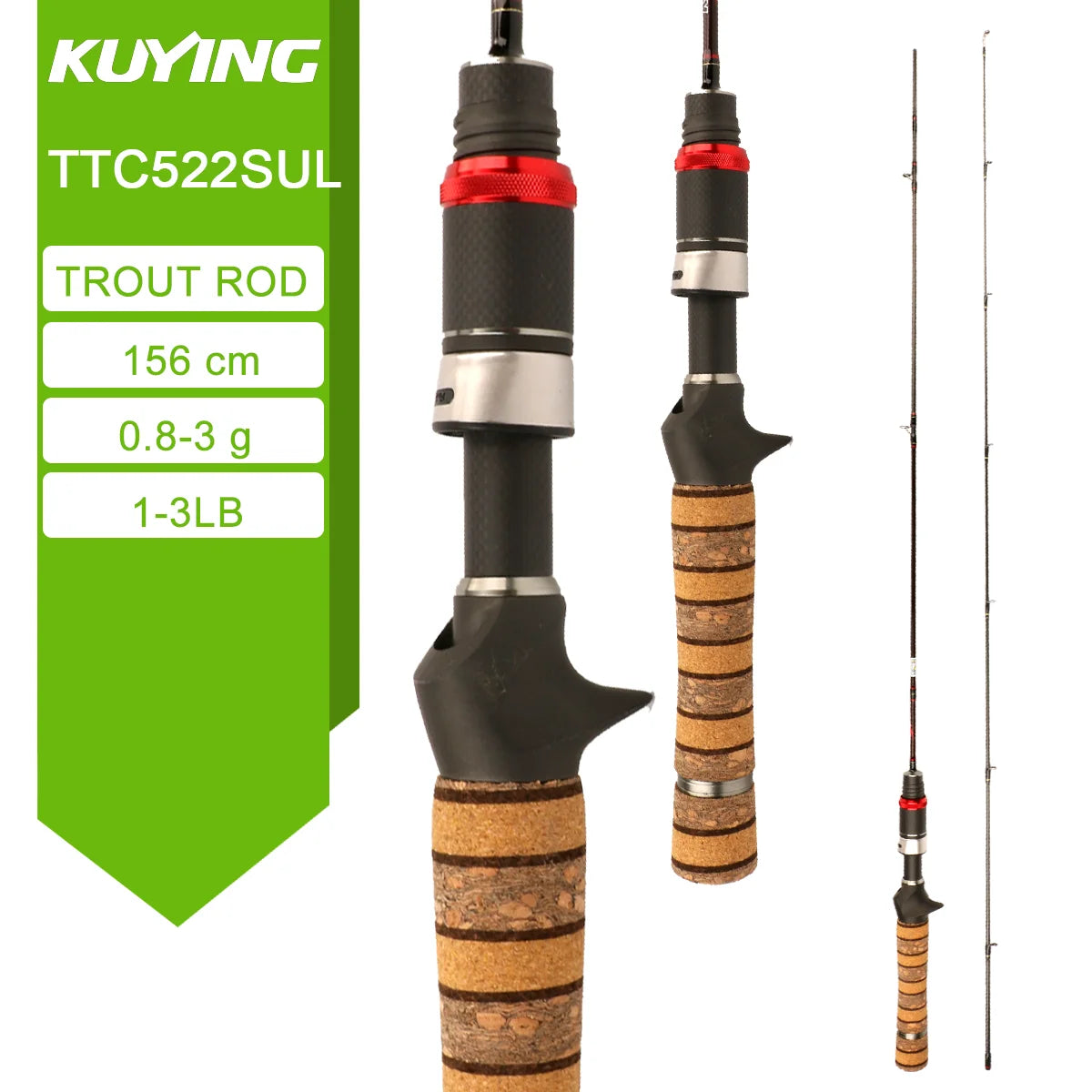 Kuying Teton Carbon Spinning Casting Lure Fishing Rod