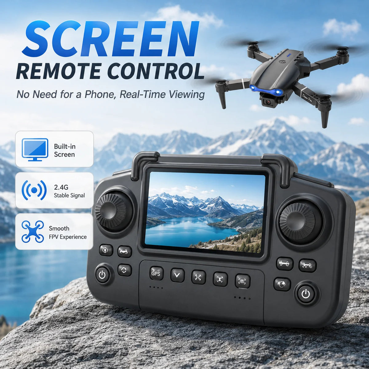 Znlyrion Foldable 4K Dual Camera RC Drone With Altitude Hold