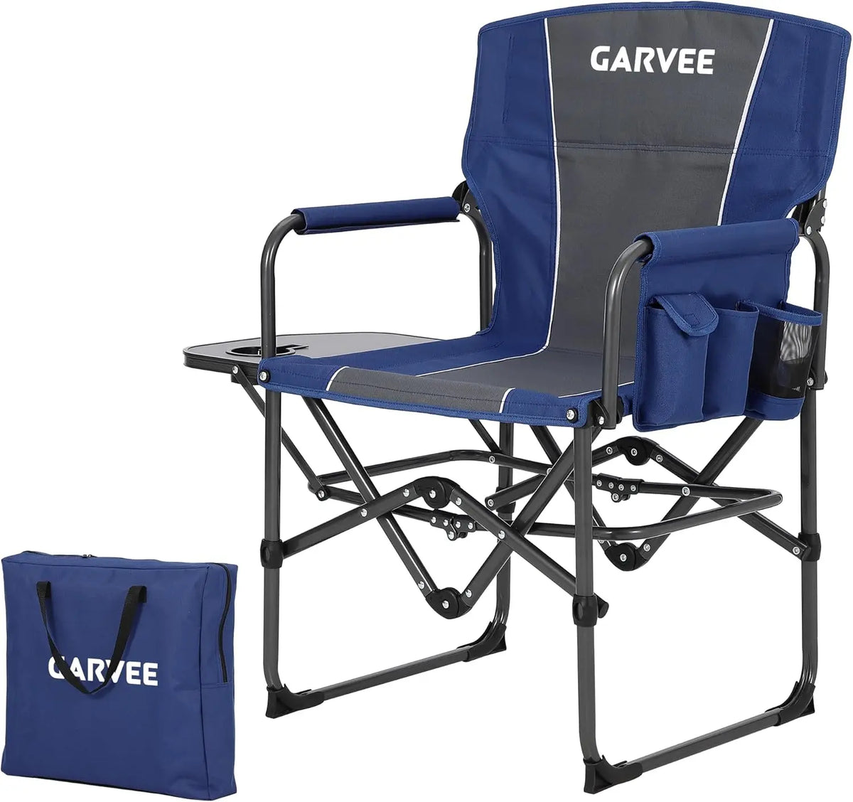 HiMiss Heavy Duty Portable Camping Director Chair With Cup Holder