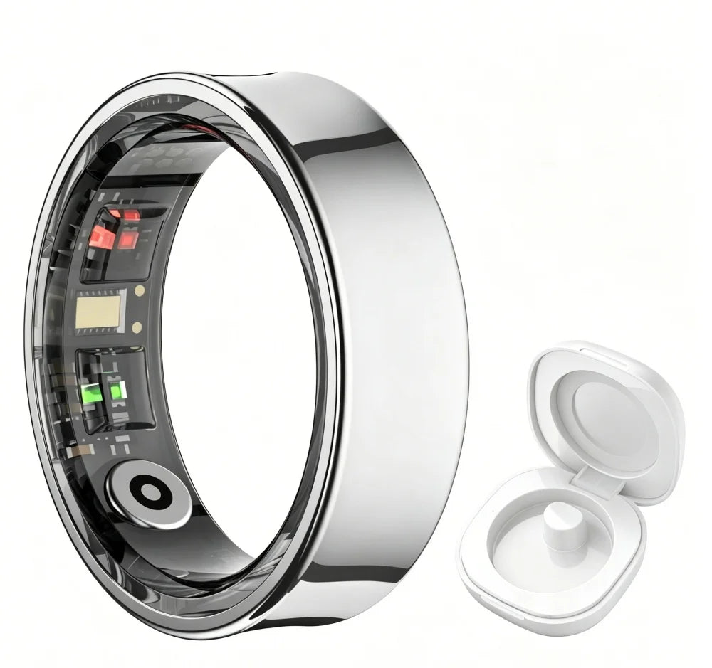 R09 Smart Ring Health Monitor With Charging Case And Waterproof