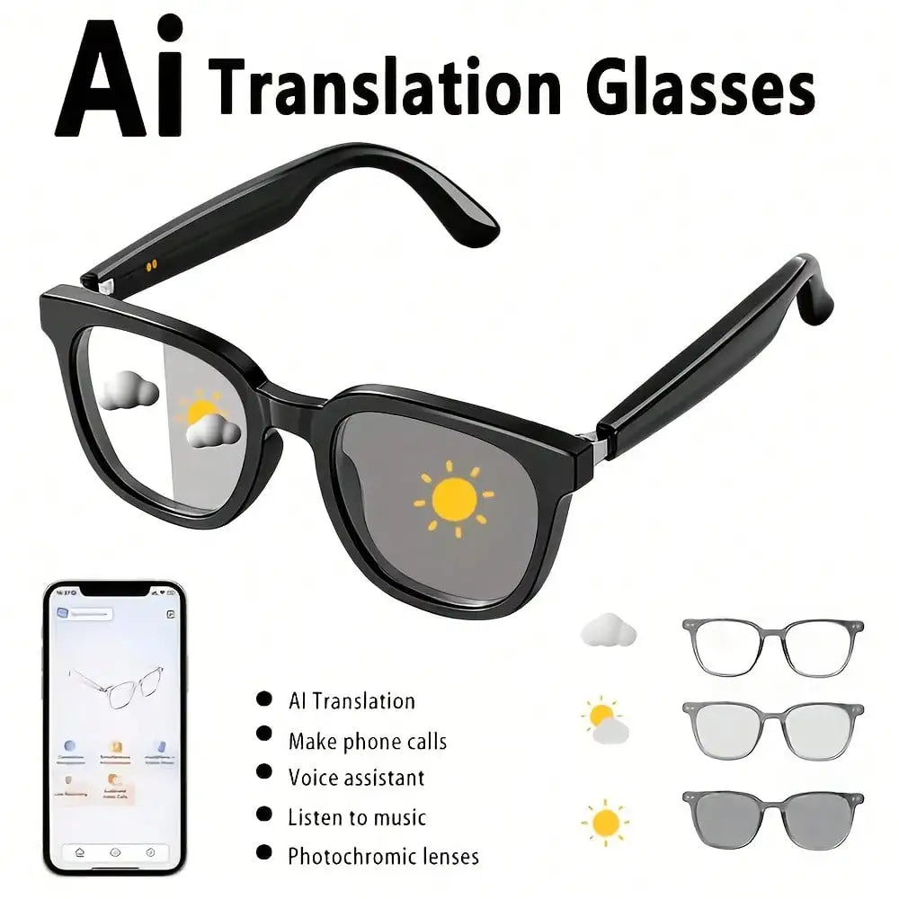 Hivisuals AI Smart Glasses With Photochromic Lenses And Bluetooth