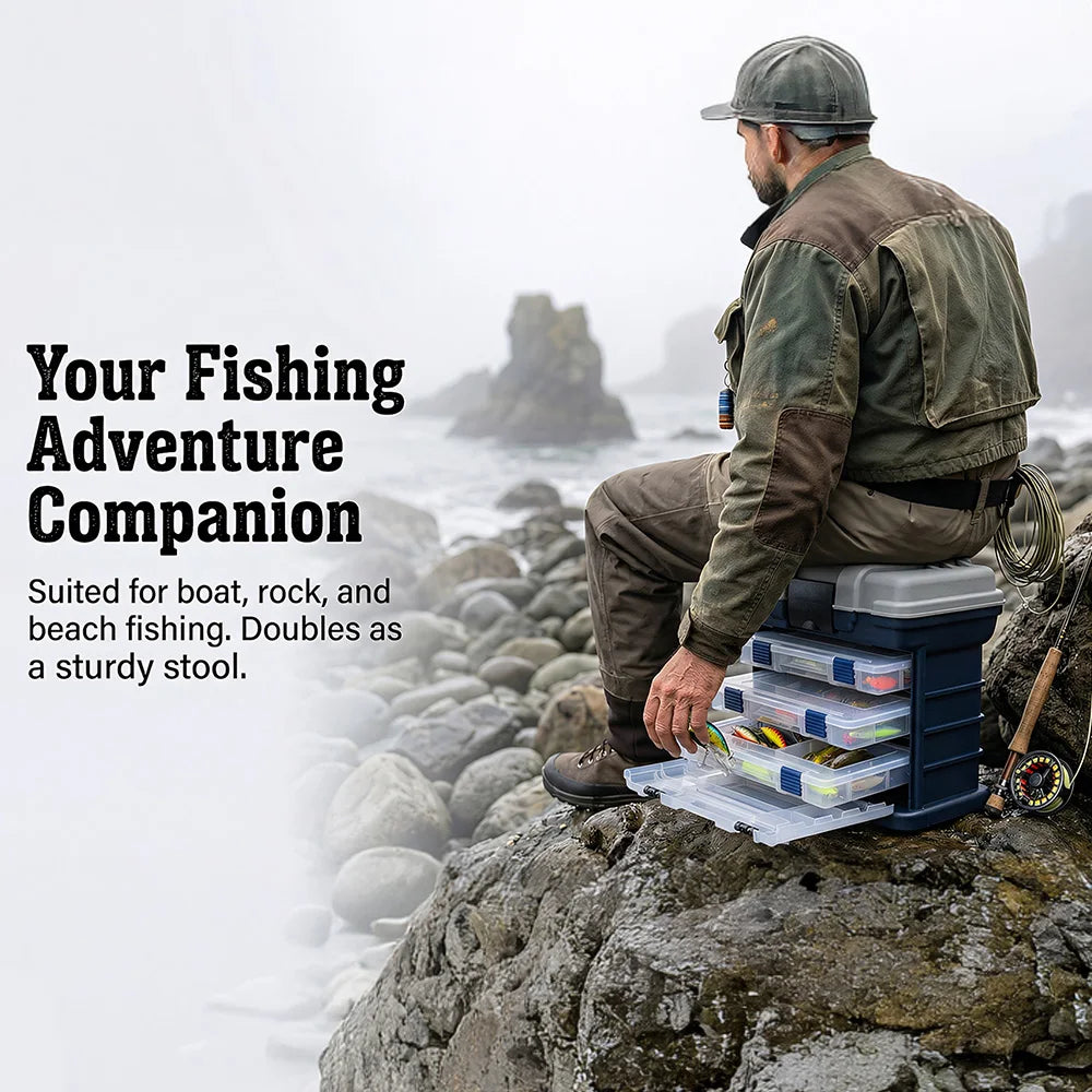 Zoe Multifunctional Fishing Tackle Box Kit With Pliers
