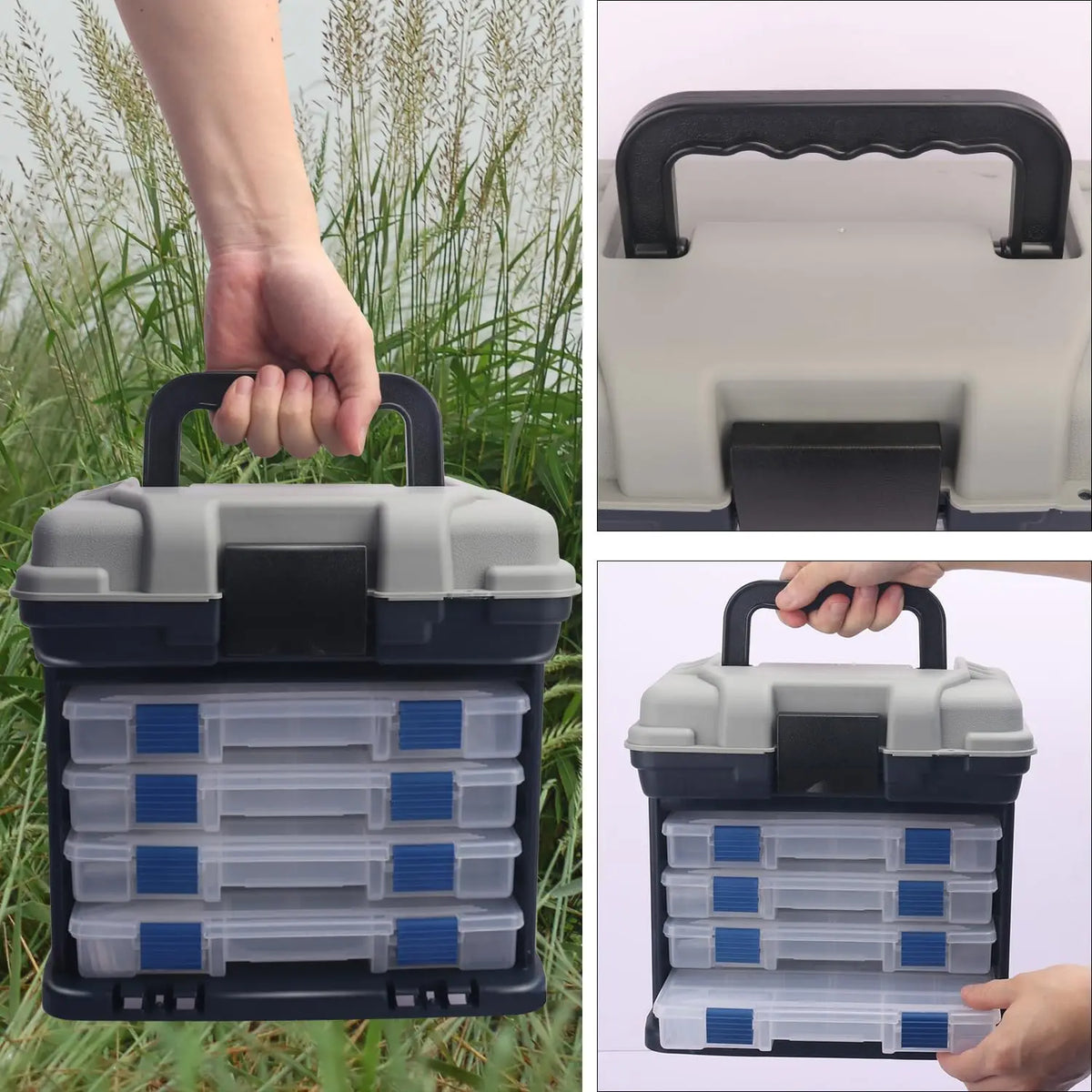 Zoe Multifunctional Fishing Tackle Box Kit With Pliers