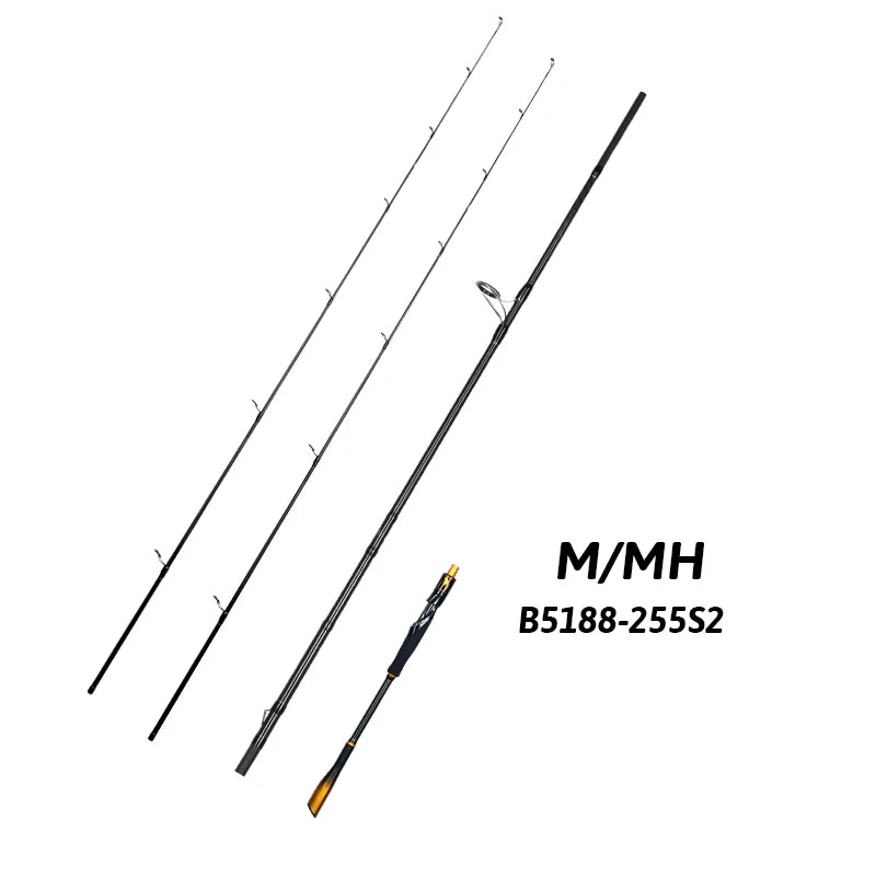 BIUTIFU Fast Action Carbon Lure Fishing Rod Spinning Surf Rod