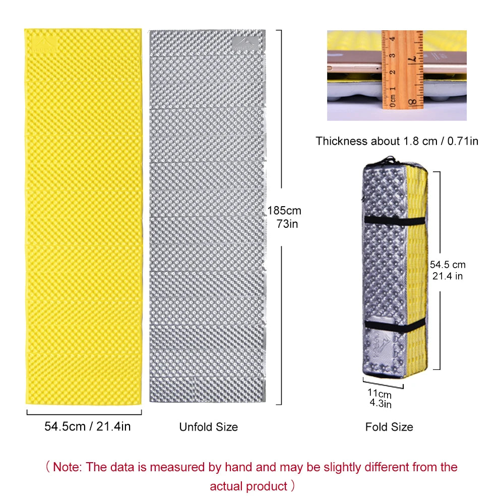 Widesea Portable Waterproof Camping Sleeping Pad Foam Mattress