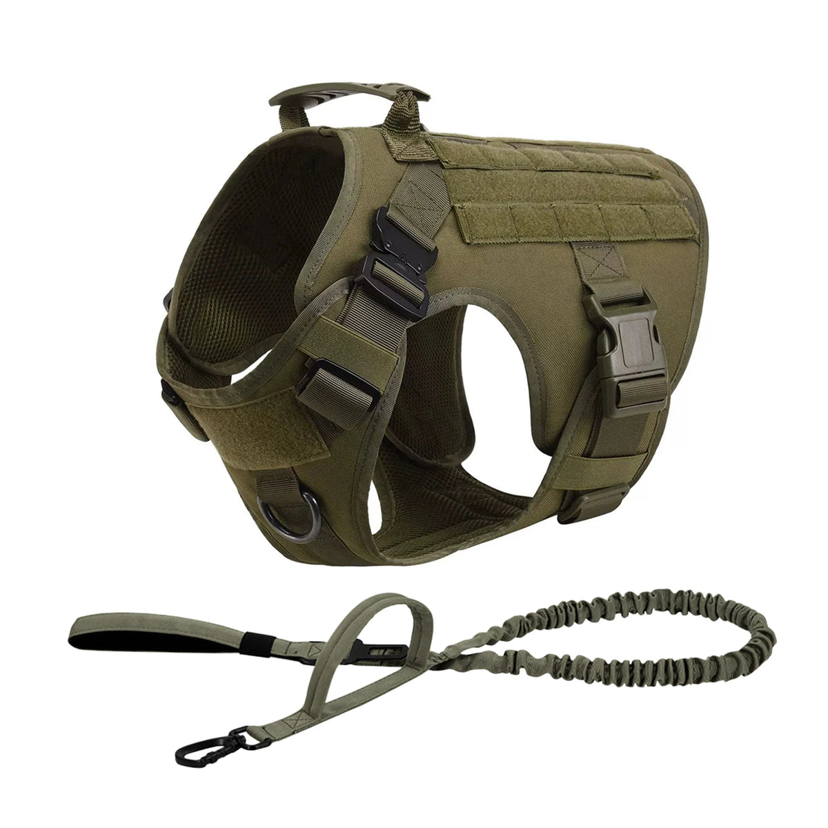Petavel Tactical Dog Harness Molle Pouches For Active German Shepherds