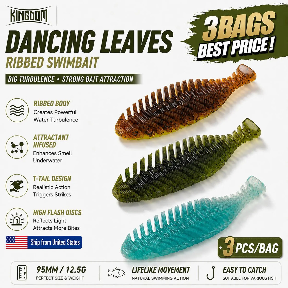 Kingdom Soft Shad Swimbait Lure For Pike And Bass Fishing