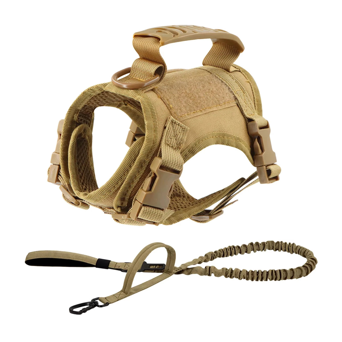 Petavel Tactical Puppy Harness Leash Set Adjustable Nylon Vest