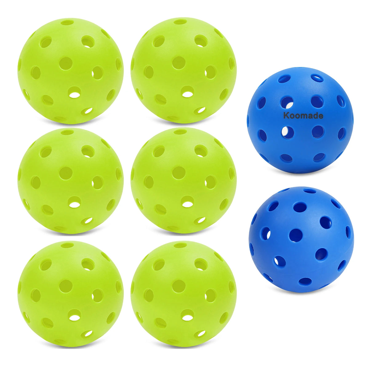 KOOMADE 40 Hole Outdoor Pickleballs USAPA Standard Training Set