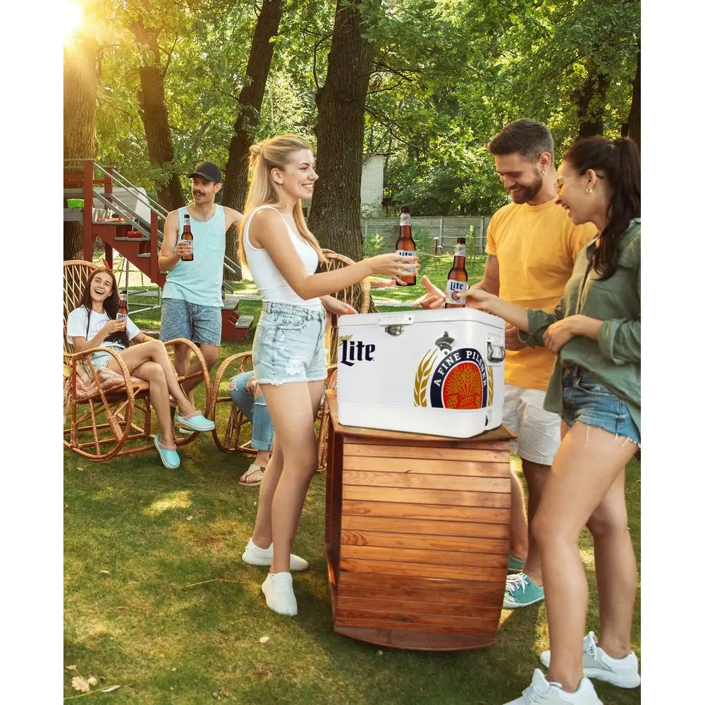 Miller Lite Insulated Ice Chest Cooler With Bottle Opener